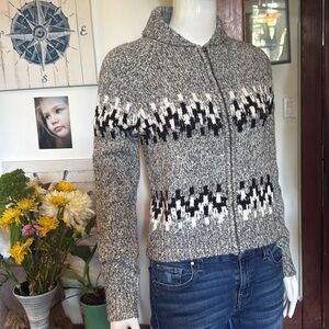 NWT chaps size small Gray Patterned Women's Sweater